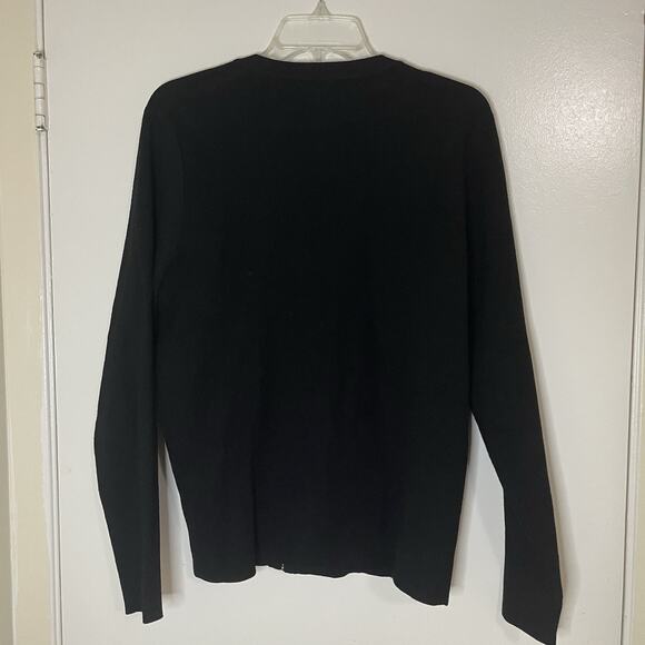 ACNE STUDIOS men black knit full zip lang sweater jacket ss14 size medium - Picture 4 of 5